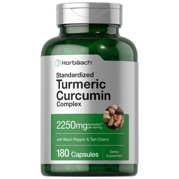 Turmeric Curcumin with Black Pepper & Tart Cherry | 180 Count | by Horbaach