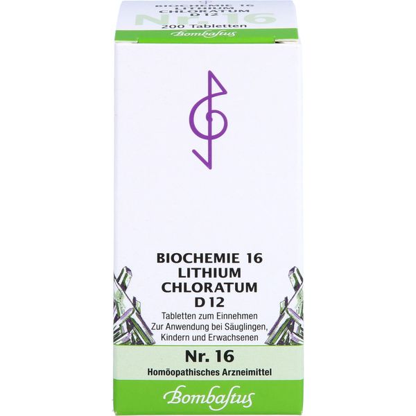 Bombastus Biochemie 16 Lithium chloratum D12 Tabletten, 200 St. Tabletten