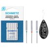 Universal (Regular/Standard) Sewing Machine Needles, Various Assorted Mixed Sizes 70/10 (1), 80/12 (3) & 90/14 (1), Includes Large Needle Threader
