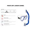 MARES Junior Pirate Dry Combo, Silicone Mask & Snorkel Set, Blue/Clear