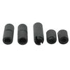 SPARES2GO Control Knobs Dials for BBQ Grill (Pack of 8 + Adaptors, Black)