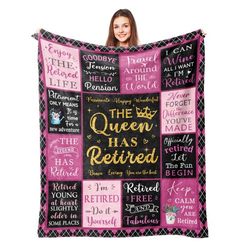 Lcobion Retirement Gifts for Women 2025, Retirement Gift for Woman, Best Retirement Gift for Woman, Retired Gifts for Women, Goodbye Farewell Gifts for Coworkers, Retirement Blanket 60" X 80"