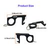 3 Black Key Door Opener Handheld Keychains No Touch Hand Tool Touchscreen Stylus