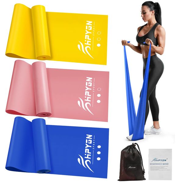 Resistance Bands, Exercise Bands for Physical Therapy, Strength Training, Yoga, Pilates, Stretching, Non-Latex Elastic Band with Different Strengths,Workout Bands for Home