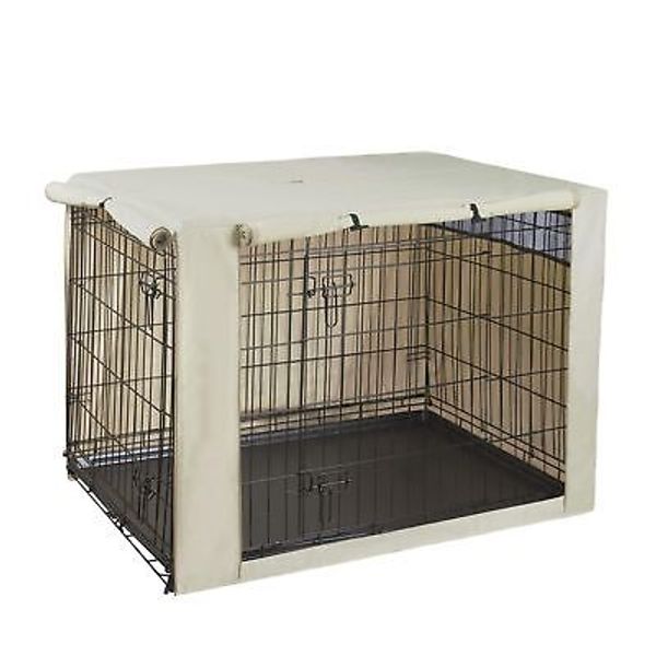 Polyester Dog Crate Cover - Durable Windproof Pet Kennel Cover for Wire Crate...