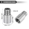 Motoforti Universal Bicycle Pedal Extender Adapter, Silver Tone, 1 Pair