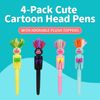 BEIWAOK Black Ballpoint Pen 4-Pack- Smooth Writing Medium Point (1.0 mm), Multi Color Selection