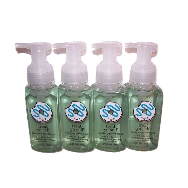 Blueberry Glazed Donut Foaming Hand Soap Bath & Body Works 8 oz Lot of 4