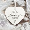 Personalised Mr & Mrs wedding Porcelain Heart Keepsake Gift