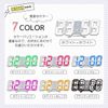 Digital Clock, Table Clock, Alarm Clock, Wall Mounted, 3D Thermometer, LED, Interior, Wall Clock, Stylish, Glowing, Korea (Blue)