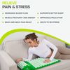 ProsourceFit Acupressure Mat and Pillow Set for Back/Neck Pain Relief and Muscle Relaxation, Large - Green/White