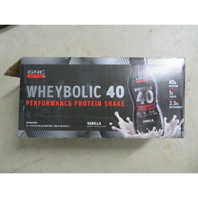 GNC Amp Wheybolic 40 - Vanilla - 12 Bottles