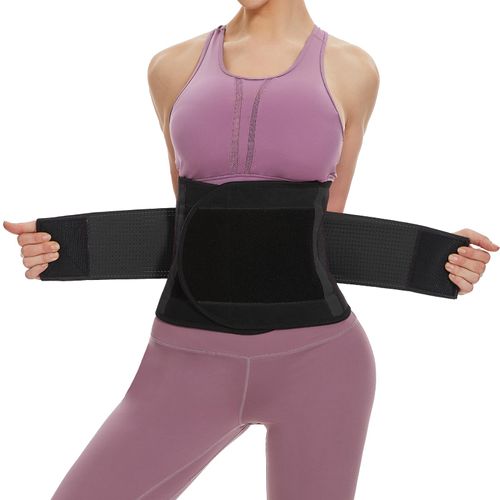 SIHOHAN Slimming Belt, Fitness Belt for Fat Burning, Adjustable, Waist Trimmer Belt, Slimming Waist Trainer, Waist Shaper, Belly Belt for Men and Women, black, l
