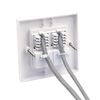 LEENUE RJ45 Socket Cat6, Double Socket RJ45 Network Wall Plate 2 Port with Keystone Jack, 2 Pack White