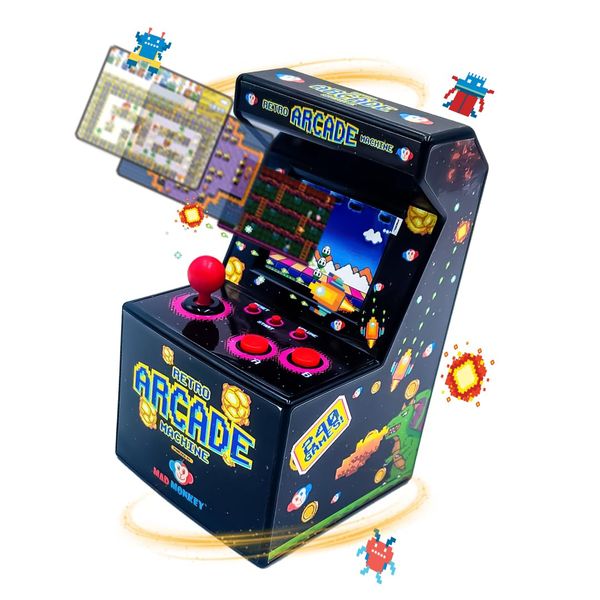 Mad Monkey - Retro Arcade Game Console, Black (2000013)