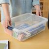 Rubbermaid Cleverstore 17 Quart Plastic Storage Tote Container with Lid (6 Pack)