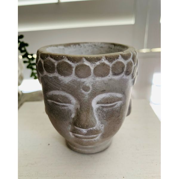 Cement Buddha Pot, Outdoor Candle Pot, Succulent Planter