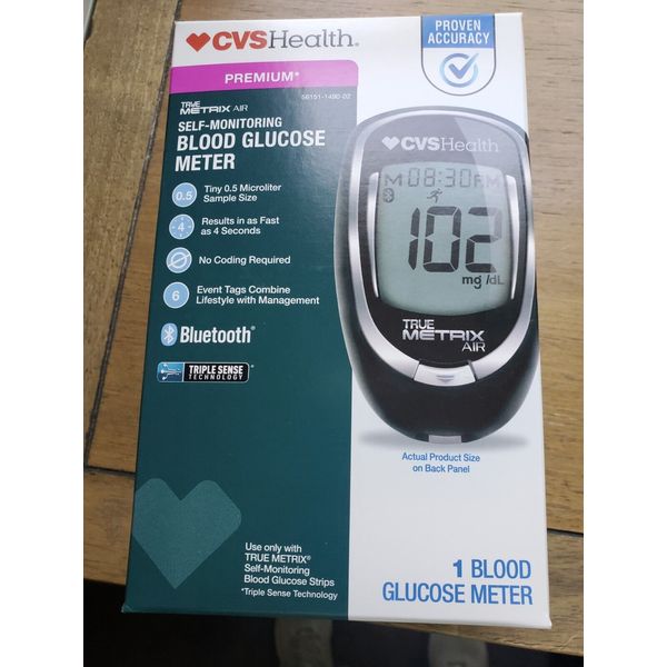 Brand New Premium CVS Health Blood Glucose Meter, Sealed Box