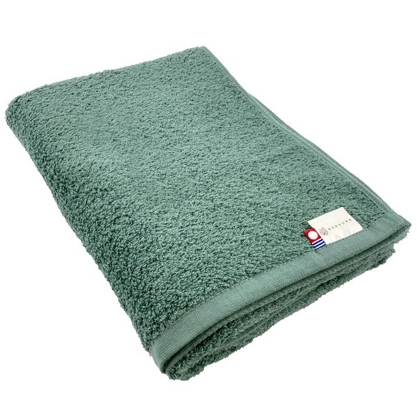 Imabari Towel, Lian Bath Towel, Island Green, Fluffy, Soft, Brand, Highly Absorbent, Medium Thick, Luxurious, Solid, Sweet Twist, Made in Japan