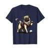 Dog Pug Playing Golf - Golfer T-Shirt