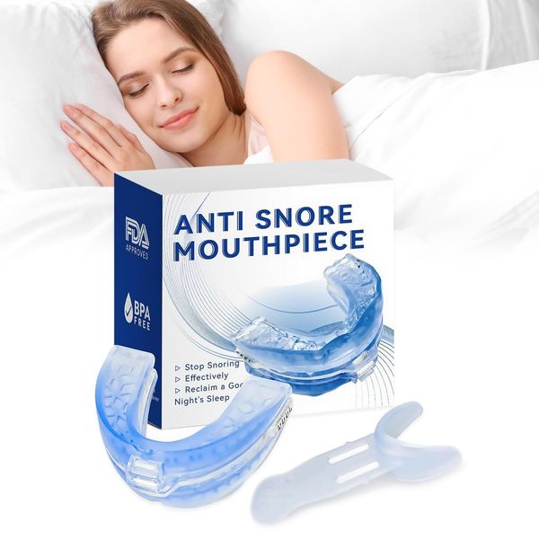 Anti Snoring Devices Anti Snore Mouth Guard Sleep Apnea Mouth Guard Anti Snoring Mouthpiece Snoring Mouth Guard Mandibular Advancement Device for Protecting Teeth and Reducing Snoring for Women Men