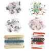PENGLIN 1400Pcs 6 Values Electronics Component Assortment Kit，Electrolytic Capacitor, LED Diode, Common Diode, Resistor, Ceramic Capacitor, Transistor Component for Arduino, Electronic DIY Project