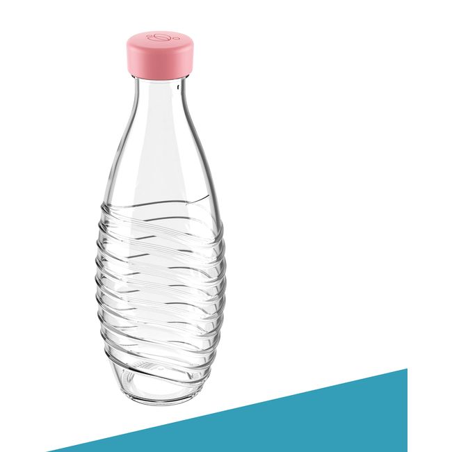 SodaNature® 2X Premium Flaschendeckel für SodaStream Crystal Flaschen | Hochwertige Deckel in wunderschönen Farben | Auslaufsicher & spülmaschinenfest | Zubehör in edler Geschenkverpackung (Rosa)