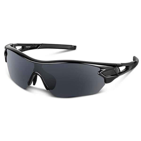 Beacool Unisex Sports Sunglasses, UV400, TAC, TR90, Polarized Lenses, UV400, Safety