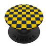 Gold and Royal Blue Checkerboard Pattern - Regal Contrast PopSockets Swappable PopGrip