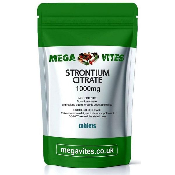 Strontium Citrate Tablets 1000mg x 90 - MEGAVITES AMINOLAB