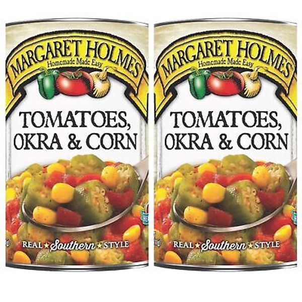 2 Pack Margaret Holmes Tomatoes Okra & Corn 14.5oz Can Soup Starter