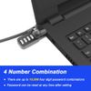 Xiatiaosann Laptop Security Lock Cable, 4 Digital Password Protection Computer Cable Security, Anti Theft Lock compatible for Dell Notebook (2 Pack)