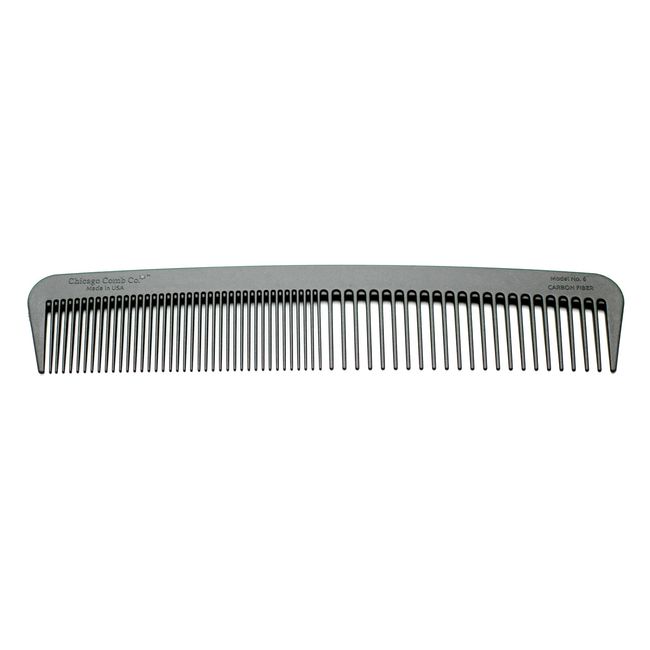 Chicago Comb Model 6 Carbon Fiber, 17.8 cm long, graphite black, anti-static