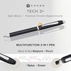 CROSS Tech3+ Satin Black Multi-Function Ballpoint Pen with Stylus incl. Premium Gift Box – Refillable Ballpen & Pencil