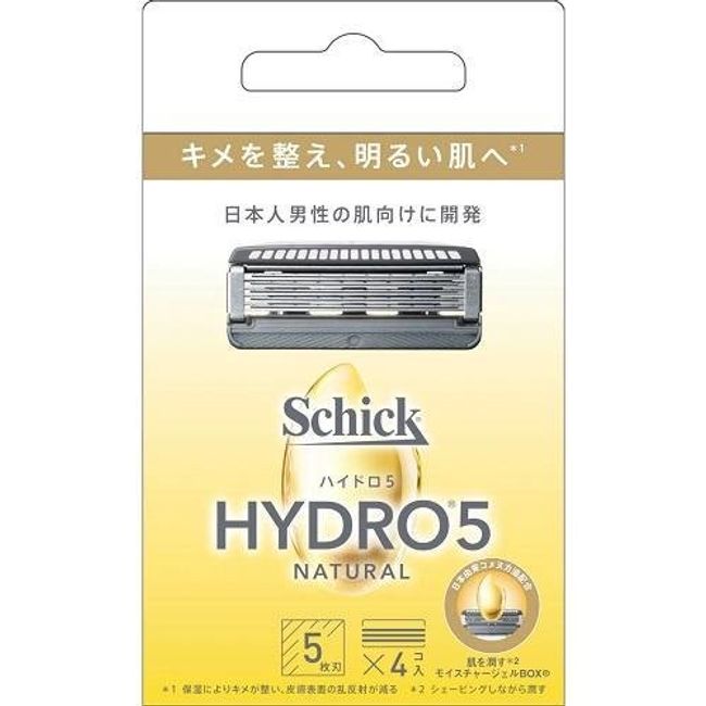 Chic Japan Co., Ltd. Hydro 5 Natural Replacement Blades 5 blades with skin guard 4 pieces [Drug Pure Rakuten Market Store] [RCP]