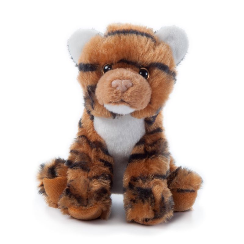 The Petting Zoo Tiger Stuffed Animal - 12 Inch Realistic Plush Toy Made From Recycled Materials