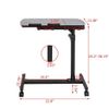 Rolling Over-Bed Laptop Desk Height Angle Adjustable Table Stand Hospital Tray
