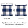 Classic Checkered Pillow Covers, Indoor & Outdoor Use (4 Sets, 18"x18")