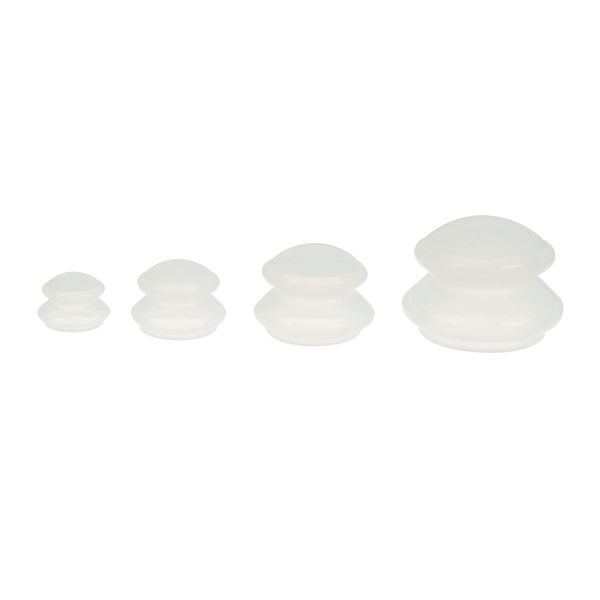 AFH Silikon Schröpfset Massage 4er Set transparent