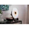 Fuse Wrap Vertical Vinyl Record Player Radio, Bluetooth, Alarm Clock - Bamboo