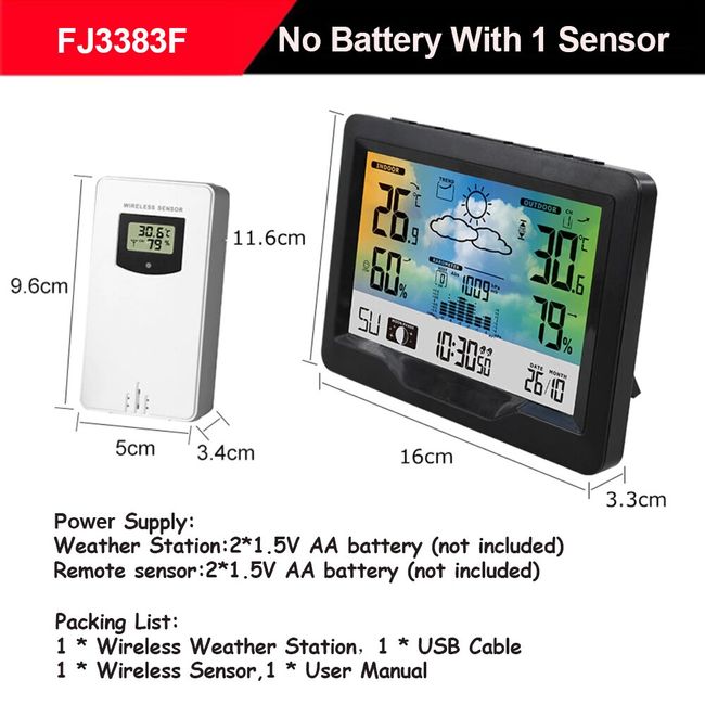 Acurite 2-1/2 Receiver, 2-1/2 Sensor Wireless Indoor & Outdoor
