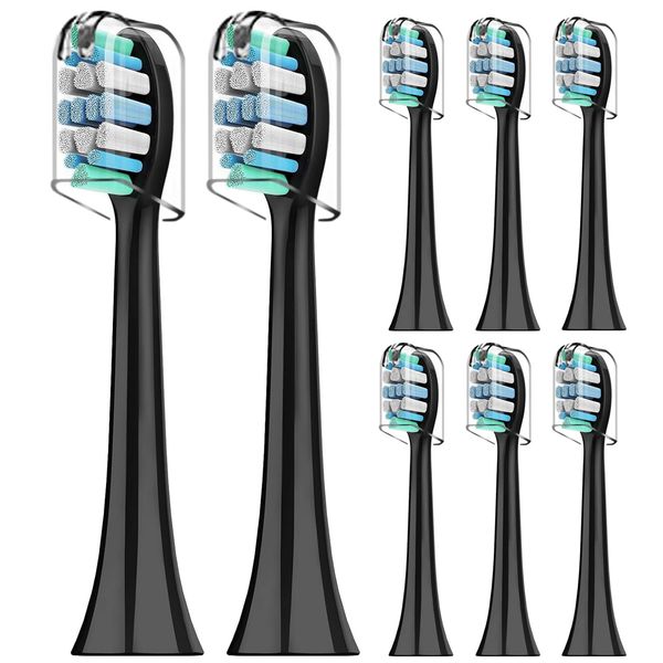 Replacement Toothbrush Heads Compatible with Philips Sonicare Toothbrush, 7900 3100 4300 Plaque Defence Brush Head with Densely Clustered Bristles for Whiter Teeth - Standard Sonic Brush Heads x8