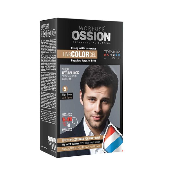 Morfose Ossion Hair Color Gel, No. 5 Light Brown