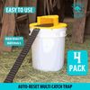 Gardenix Decor 5 Gallon Bucket Lid Mouse Rat Trap 4 Pack- Automatic Reset Fli...