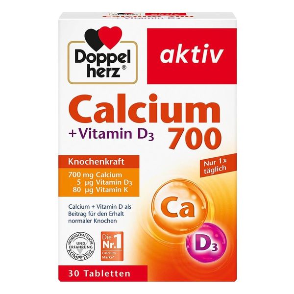 Doppelherz Calcium 700 + Vitamin D3 Tablets Pack of 30
