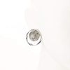 Yuukyu Circle Sealed Button Earrings - ブラウン＊ゴールド
