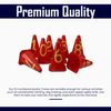 Numbered drilled cones (Set of 10 cones - Red)