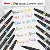 Pentel SESF30C-NX Extra Fine Brush Tip, 12 Pieces Grey