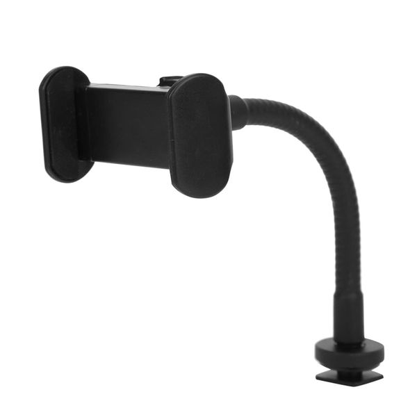 Ring Light Phone Holder Attachment Phone Holder For Ring Light Black Aluminum Alloy Plastic Portable Hose Phone Clip Smartphone Live Broadcast Clamp Holder Ring Light Phone Stand