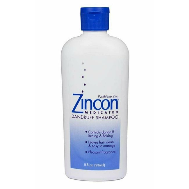 Zincon Pyrithione Zinc Medicated Dandruff Shampoo Pleasant Fragrance 8 Oz 3 Pack